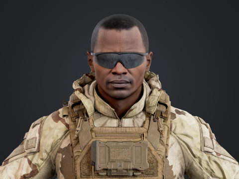 Special Operation United States Soldier 3D Model