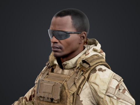 Special Operation United States Soldier 3D Model