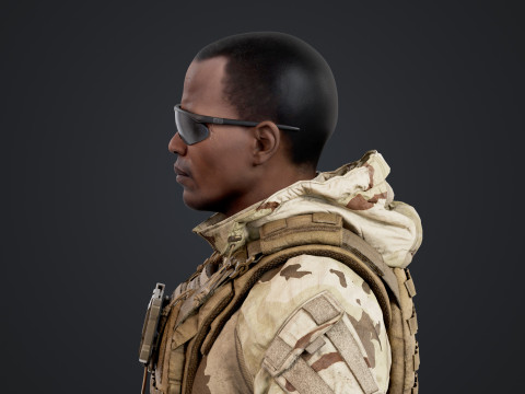 Special Operation United States Soldier 3D Model