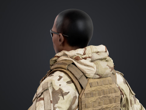 Special Operation United States Soldier 3D Model