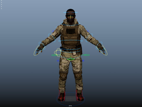 Special Operation United States Soldier 3D Model