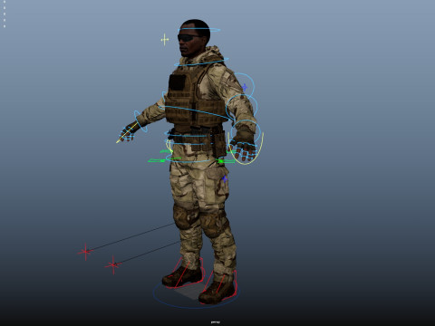 Special Operation United States Soldier 3D Model