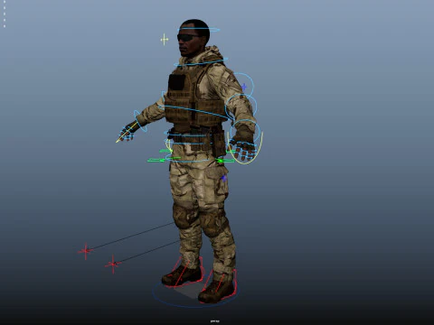 Special Operation United States Soldier 3D Model