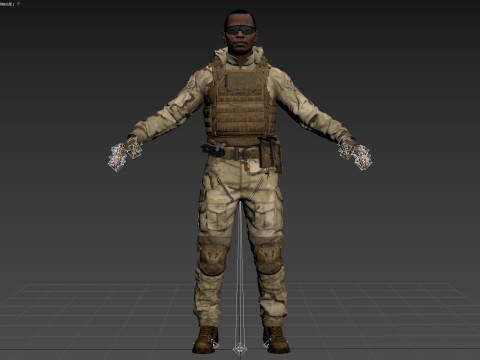 Special Operation United States Soldier 3D Model