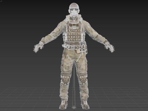 Special Operation United States Soldier 3D Model