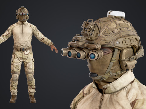 Special Operation United States Soldier 3D Model