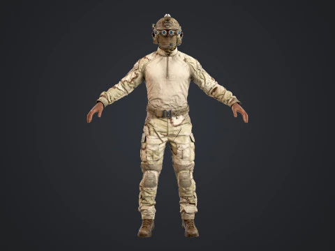 Special Operation United States Soldier 3D Model