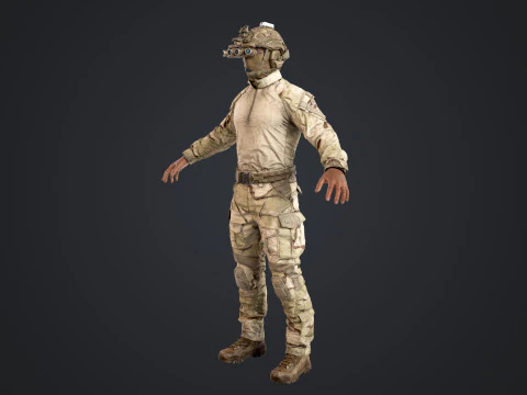 Special Operation United States Soldier 3D Model