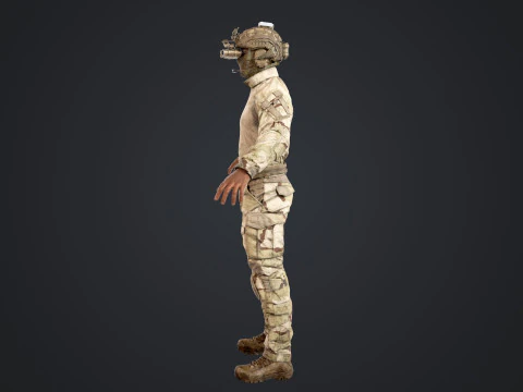 Special Operation United States Soldier 3D Model