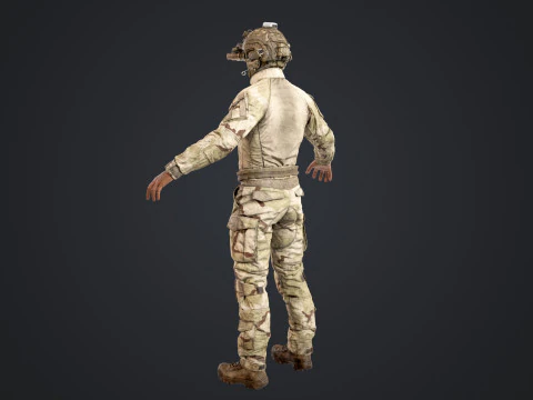Special Operation United States Soldier 3D Model