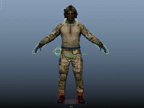 Special Operation United States Soldier 3D Model