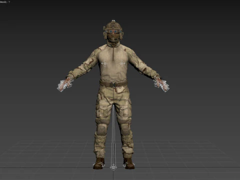 Special Operation United States Soldier 3D Model