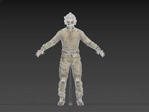 Special Operation United States Soldier 3D Model