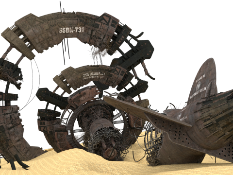 Spaceship Wreckage Model 3D