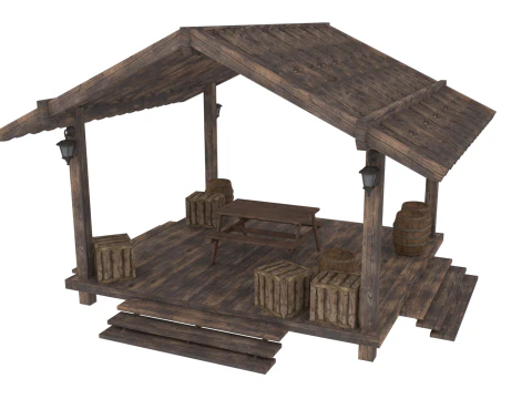 Ranch-paviljoen 3D Model