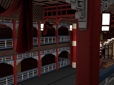 चीनी शाही महल 3D मॉडल