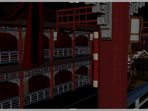 चीनी शाही महल 3D मॉडल