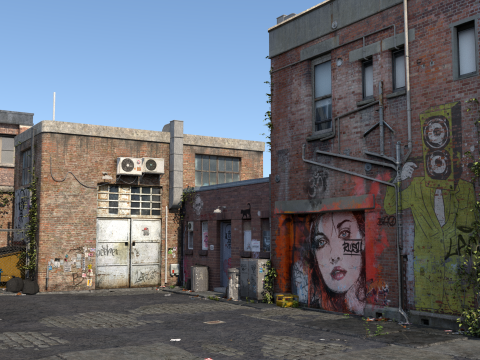 Urban-alley 3D Model