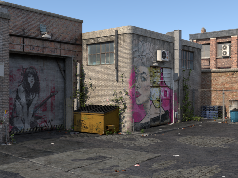 Urban-alley 3Dモデル
