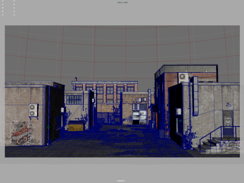 Urban-alley 3Dモデル