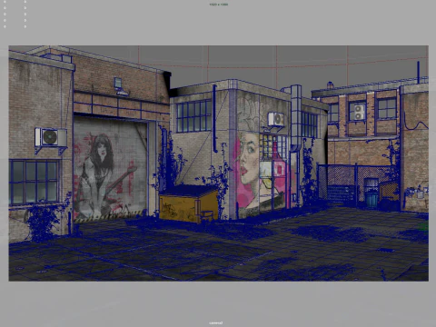 Urban-alley 3D Model