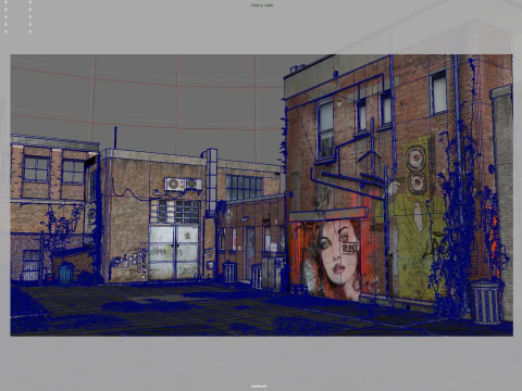 Urban-alley 3D Model