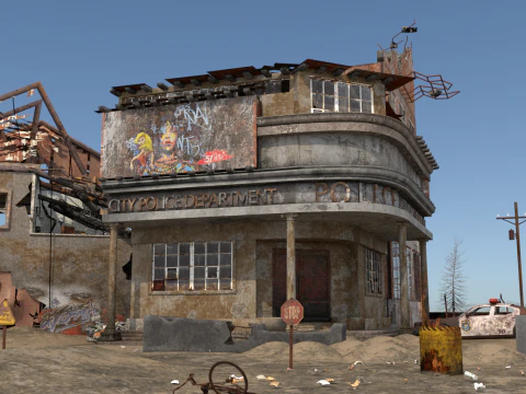 Citt&agrave; abbandonata Modello 3D