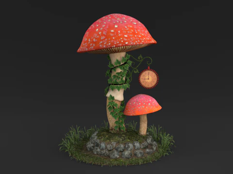 Orologio a fungo Modello 3D