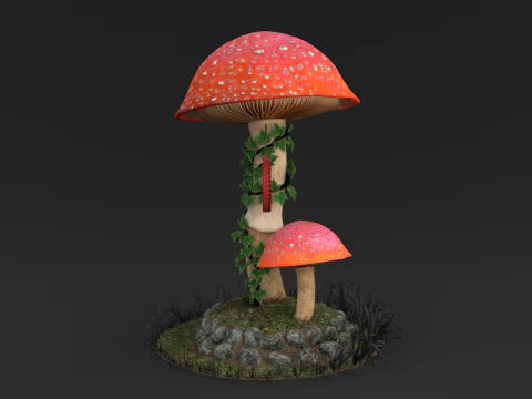 Orologio a fungo Modello 3D