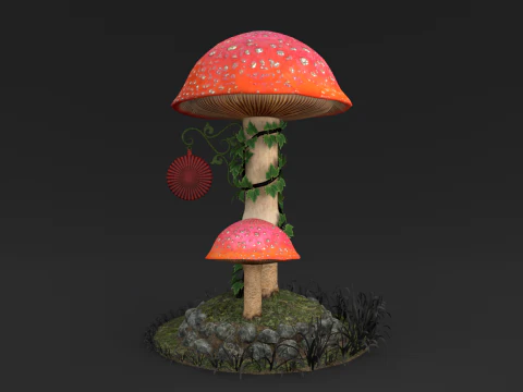 Orologio a fungo Modello 3D