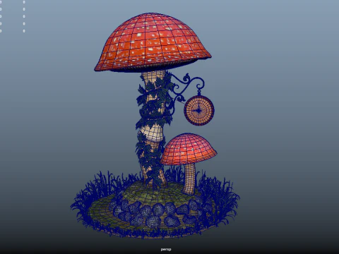 Orologio a fungo Modello 3D