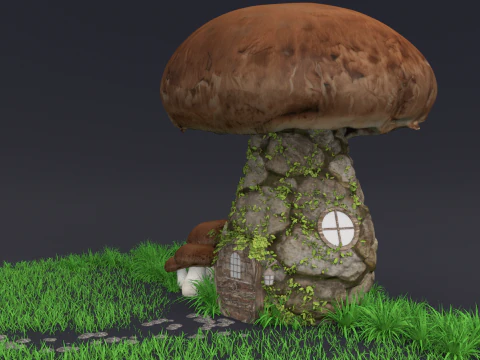 Mushroom House 3D Model