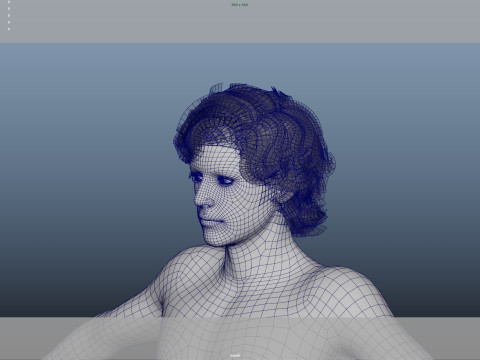 Realistic Male Hair Low-poly 3Dモデル