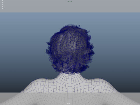 Realistic Male Hair Low-poly 3Dモデル