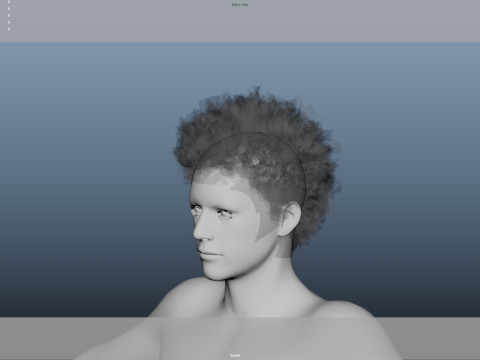 Realistic Male Hair Low-poly 3D Модель