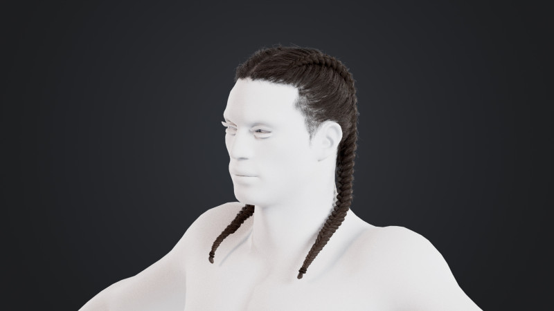 African character Hair Modelo 3D .c4d .max .obj .3ds .fbx .stl .blend