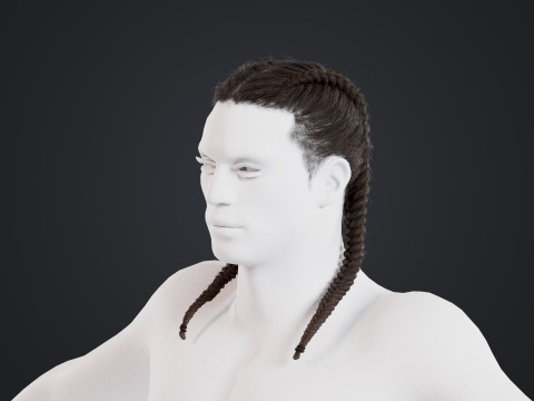 African character Hair 3D Model