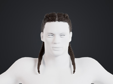 African character Hair Modelo 3D