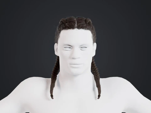 African character Hair 3D Model