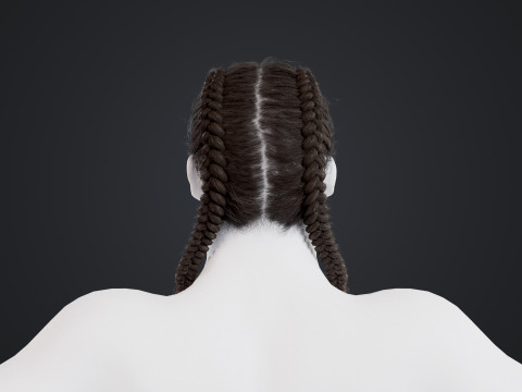 African character Hair Modelo 3D
