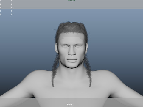 African character Hair Modelo 3D