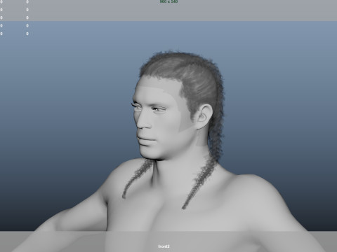 African character Hair Modelo 3D