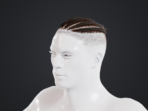 African character Hair Model 3D