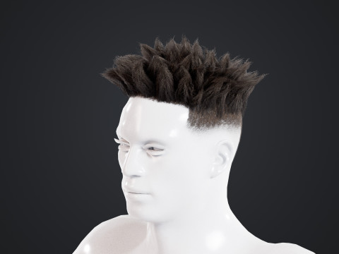 African character Hair Model 3D