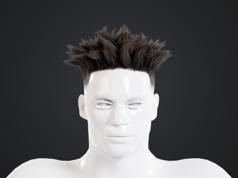 African character Hair 3D Model