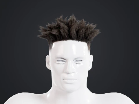 African character Hair 3D Model