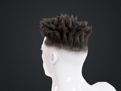 African character Hair 3D Model