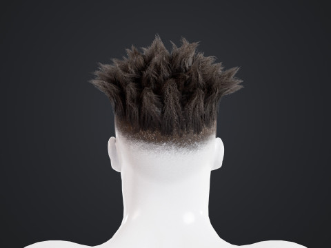 African character Hair 3D Model