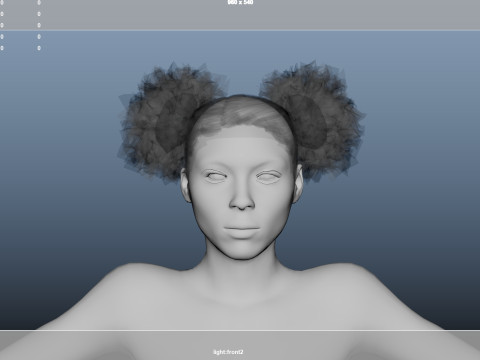 African character Hair Modelo 3D