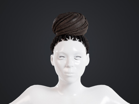 African character Hair Modelo 3D